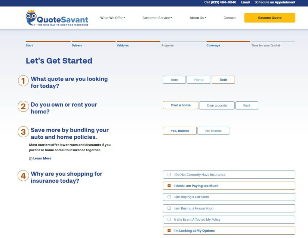 QuoteSavant Web Design Project