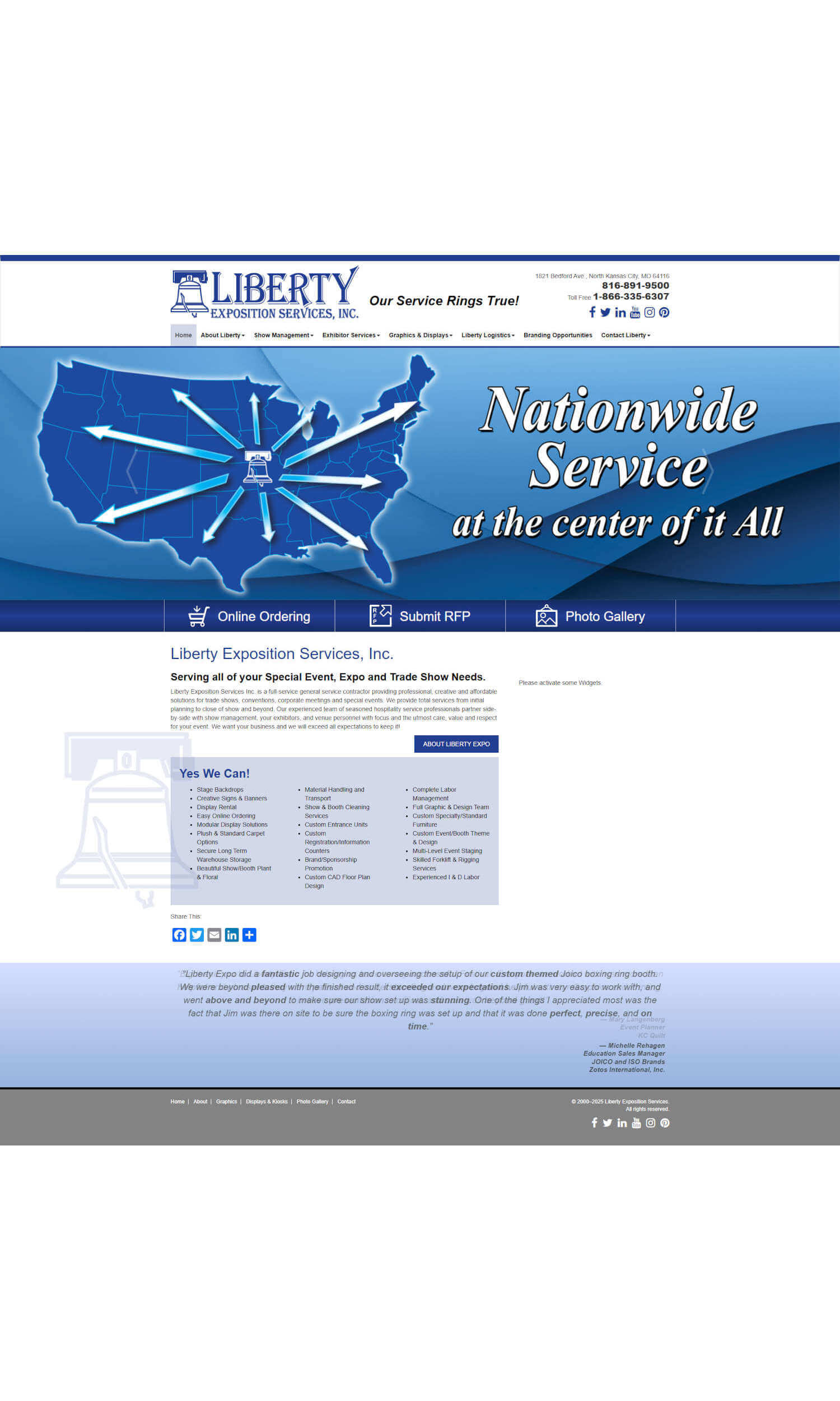 kc web design for Liberty Expo
