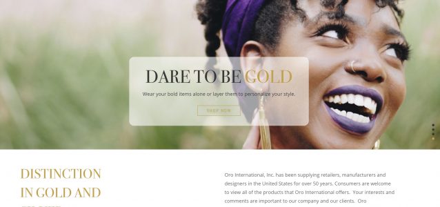 ORO International website design project example