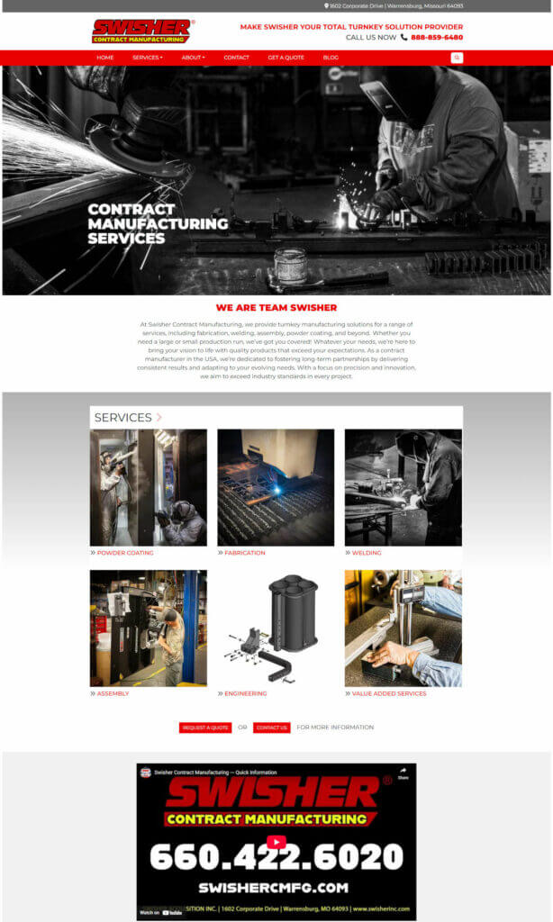 swishercmfg Swisher Contract Manufacturing