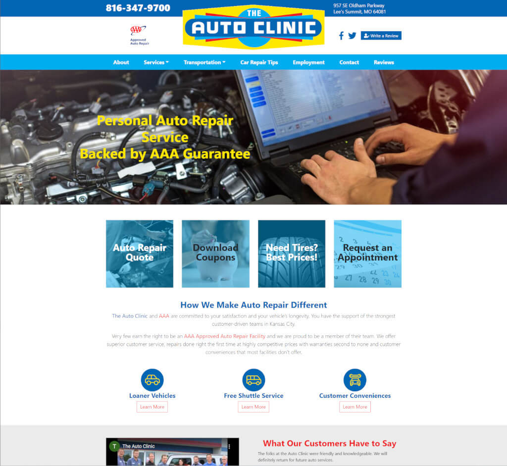 theautoclinic-1024 The Auto Clinic Web Design Project