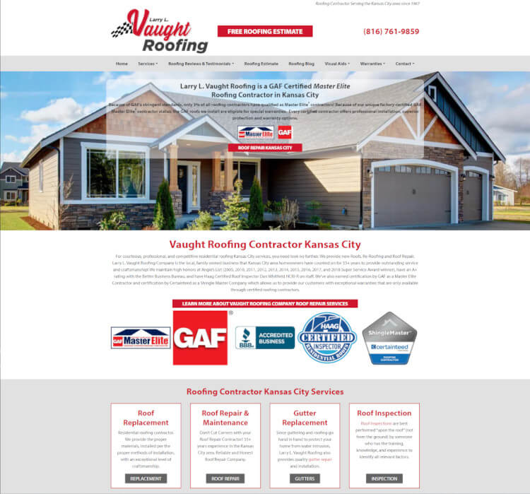 New Kansas City Web Design for Vaught